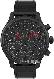 Timex Czarny/Skóra Ø43 mm TW2T73000