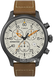 Timex Kremowy/Skóra Ø43 mm TW2T73100