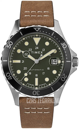 Timex Zielony/Skóra Ø41 mm TW2U09800