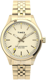 Timex The Waterbury Kremowy/Stal w odcieniu złota Ø34 mm TW2U23200