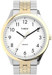Timex Biały/Stal w odcieniu złota Ø40 mm TW2U40000