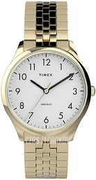 Timex Biały/Stal w odcieniu złota Ø32 mm TW2U40100