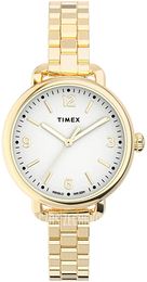Timex Biały/Stal w odcieniu złota Ø30 mm TW2U60600