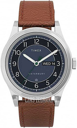 Timex The Waterbury Niebieski/Skóra Ø40 mm TW2U90400