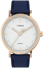 Timex Fairfield Biały/Skóra Ø37 mm TW2U95900