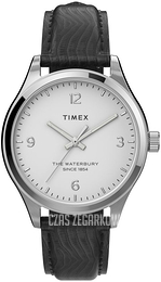 Timex The Waterbury Biały/Skóra Ø34 mm TW2U97700