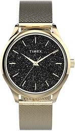Timex Celestial Czarny/Stal w odcieniu złota Ø32 mm TW2V01300