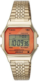 Timex T80 Ekran LCD/Stal w odcieniu złota TW2V19500