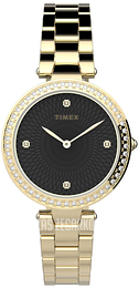Timex City Czarny/Stal w odcieniu złota Ø32 mm TW2V24400