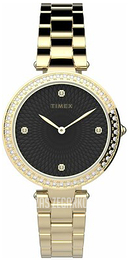 Timex City Czarny/Stal w odcieniu złota Ø32 mm TW2V24400UK