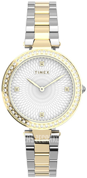 Timex City Biały/Stal w odcieniu złota Ø32 mm TW2V24500