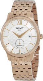 Tissot Tradition Srebrny/Stal w kolorze różowego złota Ø40 mm T063.428.33.038.00