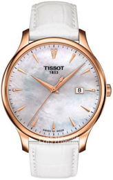 Tissot Tradition Biały/Skóra Ø42 mm T0636103611601