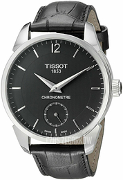 Tissot T-Complication Czarny/Skóra Ø43 mm T0704061605700