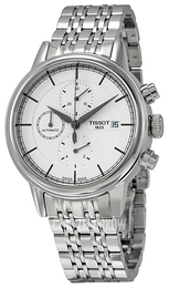 Tissot Carson Automatic Chronograph Gent Biały/Stal Ø42.3 mm T085.427.11.011.00