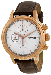Tissot Carson Automatic Chronograph Gent Biały/Skóra Ø42.3 mm T085.427.36.011.00