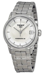 Tissot Luxury Biały/Stal Ø33 mm T086.207.11.111.00