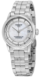 Tissot T-Classic Luxury Automatic Biały/Stal Ø33 mm T086.208.11.116.00