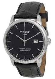 Tissot Luxury Czarny/Skóra Ø41 mm T086.408.16.051.00