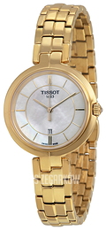 Tissot T-Lady Flamingo Biały/Stal w odcieniu złota Ø26 mm T094.210.33.111.00