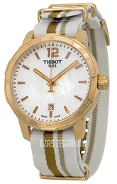 Tissot Quickster Nato Biały/Stal w kolorze różowego złota Ø40 mm T095.410.37.117.00
