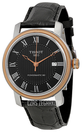 Tissot Bridgeport Powermatic 80 Gent Czarny/Skóra Ø40 mm T097.407.26.053.00