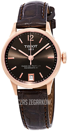 Tissot Chemin Des Tourelles Brązowy/Skóra Ø32 mm T099.207.36.447.00