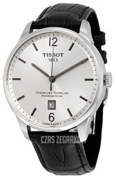 Tissot Chemin Des Tourelles Automatic Gent Srebrny/Skóra Ø42 mm T099.407.16.037.00