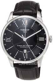 Tissot Chemin Des Tourelles Czarny/Skóra Ø42 mm T099.429.16.058.00