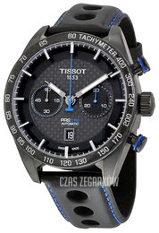 Tissot T-Sport Prs 516 Automatic Chronograph Czarny/Skóra Ø45 mm T100.427.36.201.00