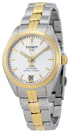 Tissot PR 100 Automatic Lady Cosc Srebrny/Stal w odcieniu złota Ø33 mm T101.208.22.031.00