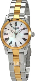 Tissot T-Wave Biały/Stal w odcieniu złota Ø30 mm T112.210.22.113.00