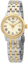 Tissot T-Classic Szampański/Stal w odcieniu złota Ø28 mm T129.210.22.263.00
