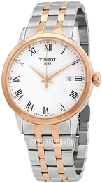 Tissot T-Classic Biały/Stal w kolorze różowego złota Ø42 mm T129.410.22.013.00