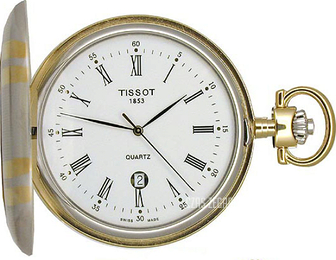 Tissot T-Pocket Savonnette Quartz Biały Ø48.5 mm T83.8.553.13