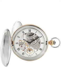 Tissot T-Pocket Bridgeport Mechanical Skeleton Srebrny Ø47.5 mm T859.405.29.273.00