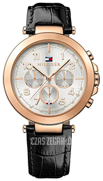Tommy Hilfiger Cary Srebrny/Skóra Ø40 mm 1781449