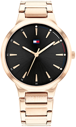 Tommy Hilfiger Bella Czarny/Stal w kolorze różowego złota Ø36 mm 1782400