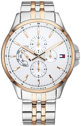 Tommy Hilfiger Biały/Stal w kolorze różowego złota Ø44 mm 1791617