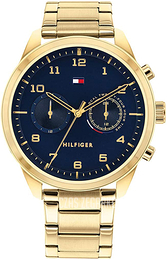 Tommy Hilfiger Niebieski/Stal w odcieniu złota Ø44 mm 1791783