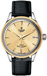 Tudor Style Żółte złoto/Skóra Ø34 mm 12303-0007