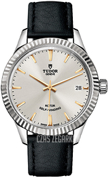 Tudor Style Srebrny/Skóra Ø34 mm 12310-0023