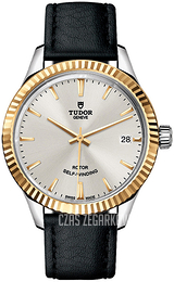 Tudor Style Srebrny/Skóra Ø34 mm 12313-0018