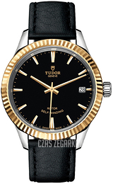 Tudor Style Czarny/Skóra Ø34 mm 12313-0019