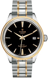Tudor Style Czarny/18 karatowe żółte złoto Ø38 mm M12503-0003