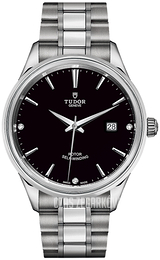 Tudor Style Czarny/Stal Ø41 mm M12700-0004