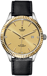 Tudor Style Żółte złoto/Skóra Ø41 mm 12713-0020
