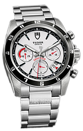Tudor Grantour Chrono Biały/Stal Ø42 mm 20530N-95730-WID