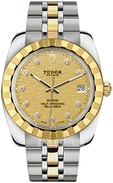 Tudor Classic Date Żółte złoto/Stal w odcieniu złota Ø38 mm 21013-0010