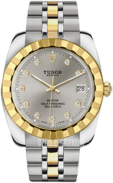 Tudor Classic Date Srebrny/Stal w odcieniu złota Ø38 mm 21013-0012